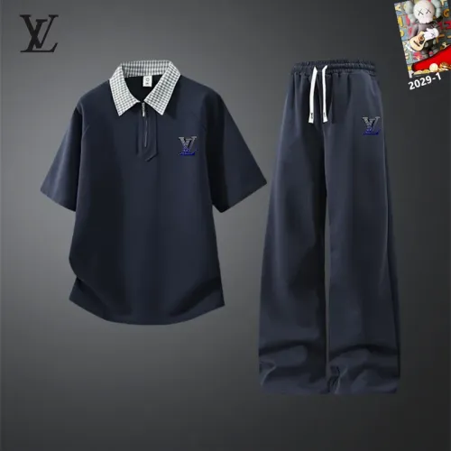 Louis Vuitton LV Tracksuits Short Sleeved For Men #1450928 $60.00 USD, Wholesale Replica Louis Vuitton LV Tracksuits