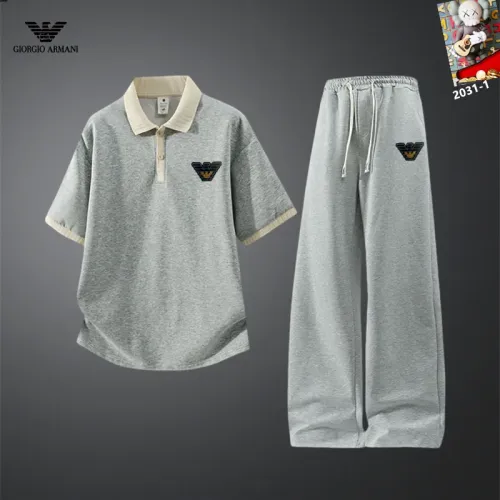 Armani Tracksuits Short Sleeved For Men #1450942 $60.00 USD, Wholesale Replica Armani Tracksuits