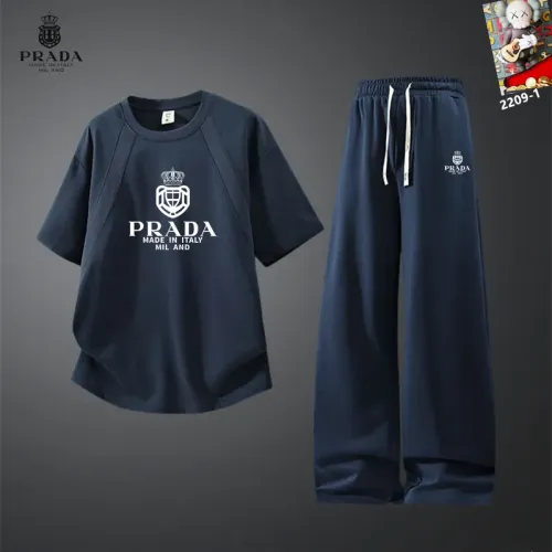 Prada Tracksuits Short Sleeved For Men #1450968 $60.00 USD, Wholesale Replica Prada Tracksuits