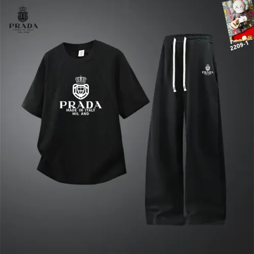 Prada Tracksuits Short Sleeved For Men #1450969 $60.00 USD, Wholesale Replica Prada Tracksuits
