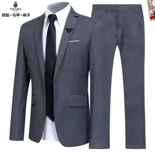 Prada Tracksuits Long Sleeved For Men #1451768 $92.00 USD, Wholesale Replica Prada Tracksuits