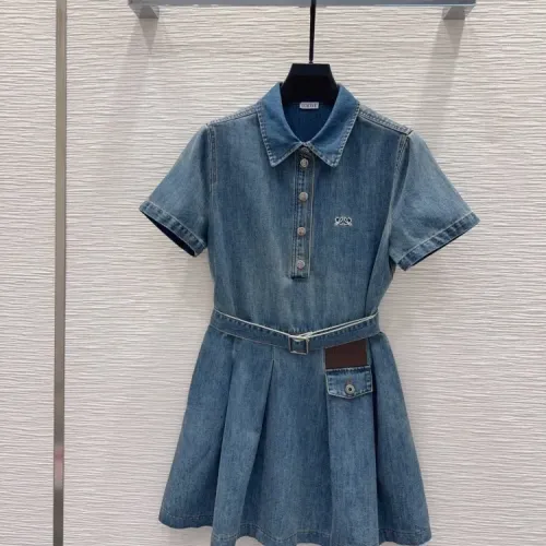 LOEWE Dresses Short Sleeved For Women #1452533 $80.00 USD, Wholesale Replica LOEWE Dresses