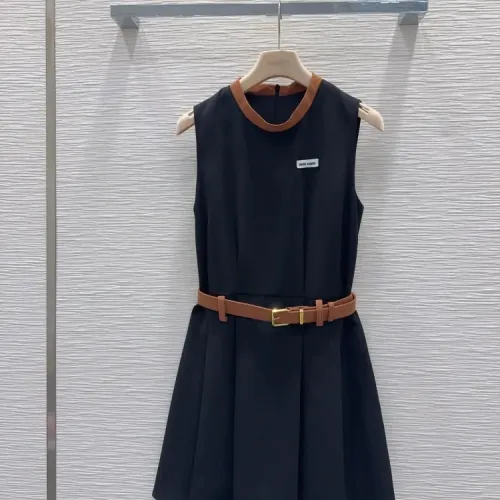 MIU MIU Dresses Sleeveless For Women #1452534 $72.00 USD, Wholesale Replica MIU MIU Dresses