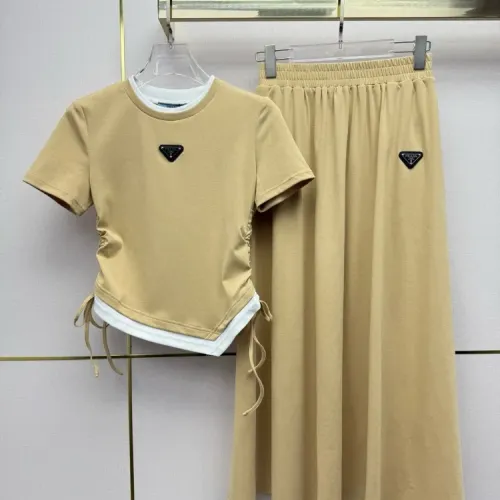 Prada Tracksuits Short Sleeved For Women #1452568 $72.00 USD, Wholesale Replica Prada Tracksuits