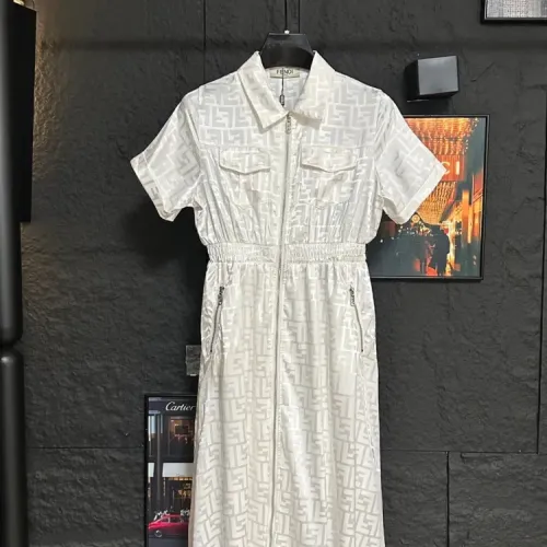 Fendi Dresses Short Sleeved For Women #1452571 $92.00 USD, Wholesale Replica Fendi Dresses