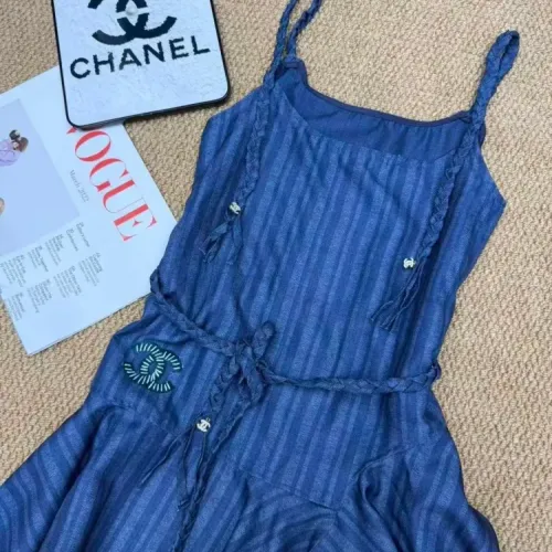 Replica Chanel Dresses Sleeveless For Women #1452573 $80.00 USD for Wholesale