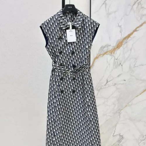 Christian Dior Dresses Sleeveless For Women #1452577 $96.00 USD, Wholesale Replica Christian Dior Dresses