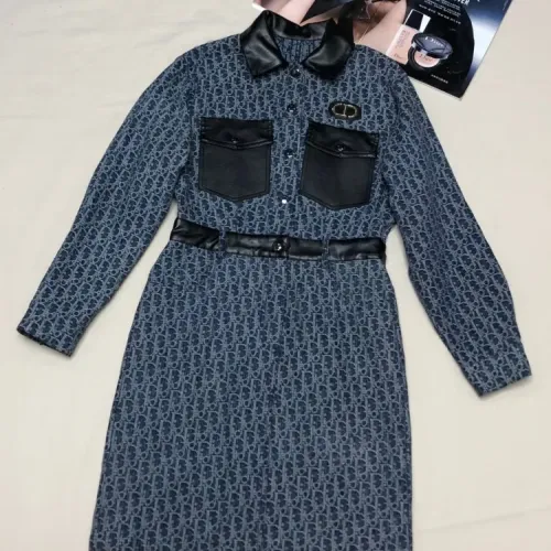Christian Dior Dresses Long Sleeved For Women #1452578 $82.00 USD, Wholesale Replica Christian Dior Dresses