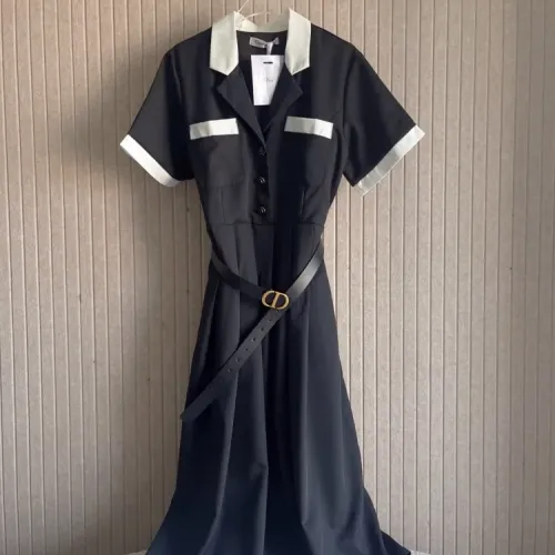 Christian Dior Dresses Short Sleeved For Women #1452751 $85.00 USD, Wholesale Replica Christian Dior Dresses