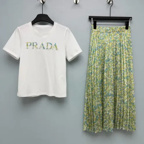 Prada Tracksuits Short Sleeved For Women #1452766 $130.00 USD, Wholesale Replica Prada Tracksuits