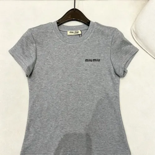 MIU MIU T-Shirts Short Sleeved For Women #1452817 $60.00 USD, Wholesale Replica MIU MIU T-Shirts