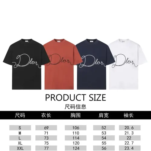 Replica Christian Dior T-Shirts Short Sleeved For Unisex #1452880 $39.00 USD for Wholesale