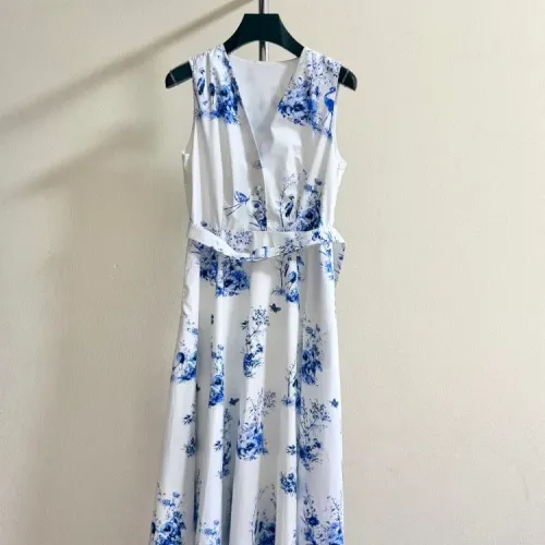 Christian Dior Dresses Sleeveless For Women #1453006 $140.00 USD, Wholesale Replica Christian Dior Dresses
