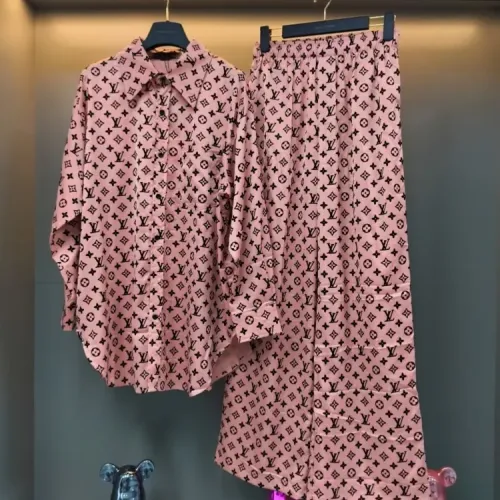 Louis Vuitton LV Pajamas Long Sleeved For Women #1453147 $98.00 USD, Wholesale Replica Louis Vuitton LV Tracksuits