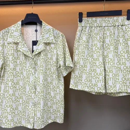Louis Vuitton LV Pajamas Short Sleeved For Women #1453152 $76.00 USD, Wholesale Replica Louis Vuitton LV Tracksuits