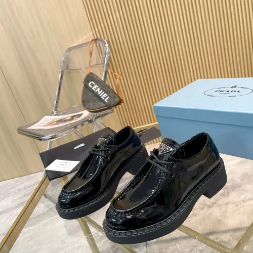 Prada Leather Shoes For Women #1453192 $96.00 USD, Wholesale Replica Prada Leather Shoes