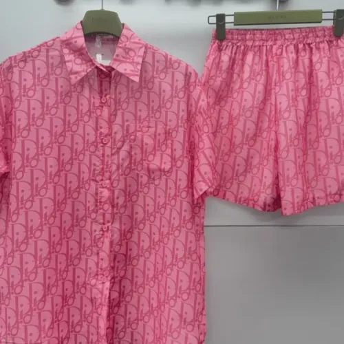 Christian Dior Pajamas Short Sleeved For Women #1453193 $76.00 USD, Wholesale Replica Christian Dior Tracksuits
