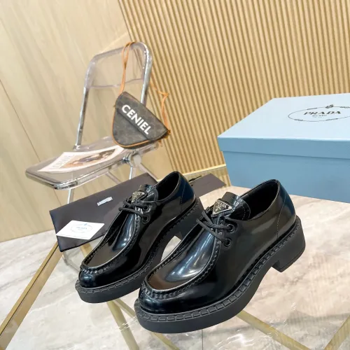 Prada Leather Shoes For Women #1453194 $96.00 USD, Wholesale Replica Prada Leather Shoes