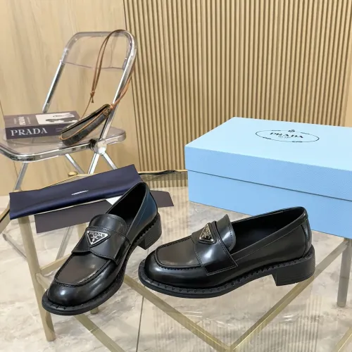 Prada Leather Shoes For Women #1453200 $100.00 USD, Wholesale Replica Prada Leather Shoes