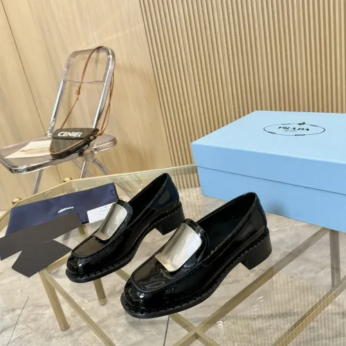 Prada Leather Shoes For Women #1453211 $105.00 USD, Wholesale Replica Prada Leather Shoes
