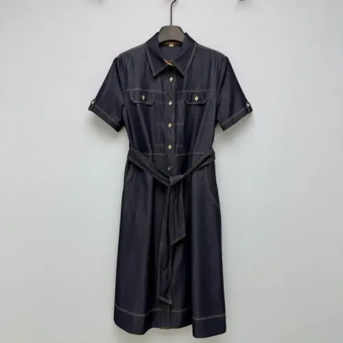 Burberry Dresses Short Sleeved For Women #1453212 $130.00 USD, Wholesale Replica Burberry Dresses