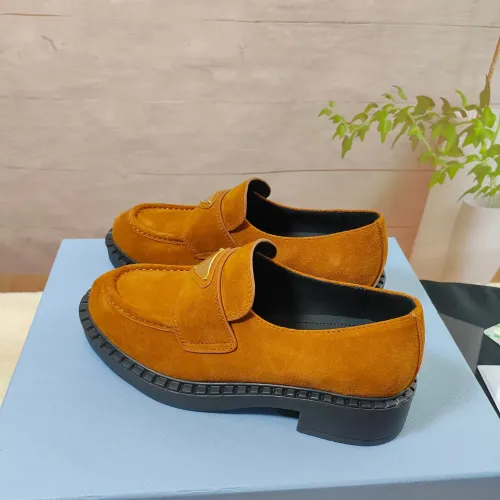 Replica Prada Leather Shoes For Women #1453216 $98.00 USD for Wholesale