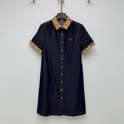 Burberry Dresses Short Sleeved For Women #1453217 $130.00 USD, Wholesale Replica Burberry Dresses