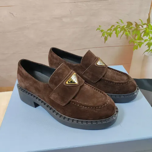 Prada Leather Shoes For Men #1453223 $98.00 USD, Wholesale Replica Prada Leather Shoes