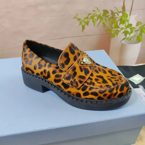Replica Prada Leather Shoes For Women #1453225 $98.00 USD for Wholesale