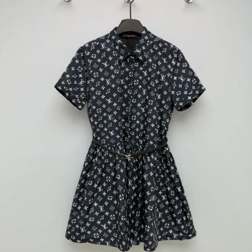Louis Vuitton LV Dresses Short Sleeved For Women #1453228 $125.00 USD, Wholesale Replica Louis Vuitton LV Dresses