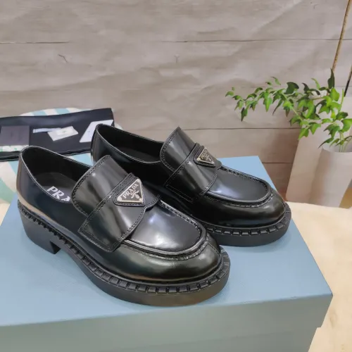 Prada Leather Shoes For Men #1453231 $98.00 USD, Wholesale Replica Prada Leather Shoes