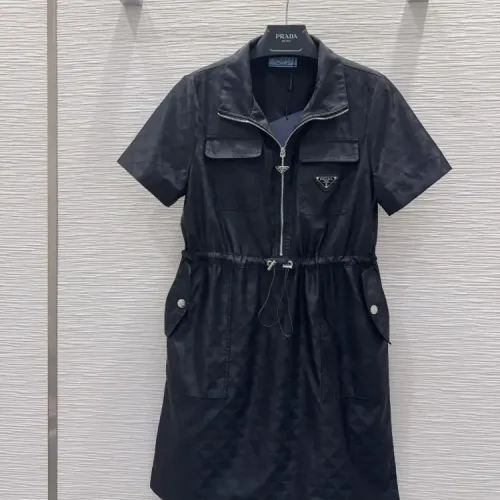 Prada Dresses Short Sleeved For Women #1453238 $82.00 USD, Wholesale Replica Prada Dresses