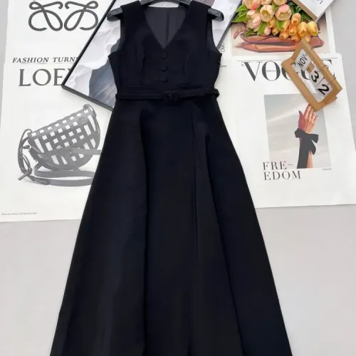 Christian Dior Dresses Sleeveless For Women #1453258 $130.00 USD, Wholesale Replica Christian Dior Dresses