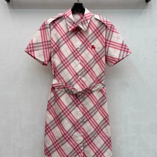 Burberry Dresses Short Sleeved For Women #1453266 $122.00 USD, Wholesale Replica Burberry Dresses