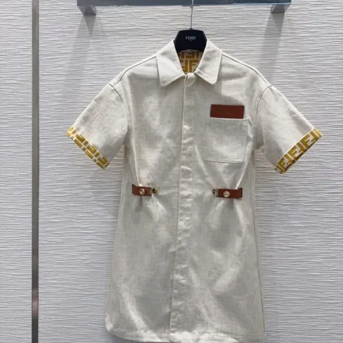 Fendi Dresses Short Sleeved For Women #1453548 $132.00 USD, Wholesale Replica Fendi Dresses