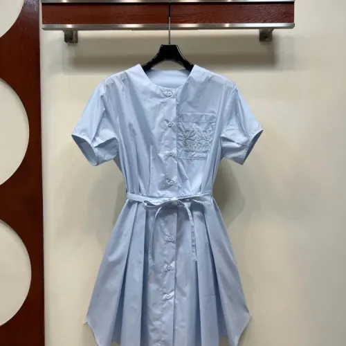 LOEWE Dresses Short Sleeved For Women #1453552 $128.00 USD, Wholesale Replica LOEWE Dresses
