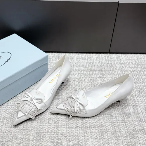 Prada High-heeled Shoes For Women #1453591 $108.00 USD, Wholesale Replica Prada High-heeled Shoes