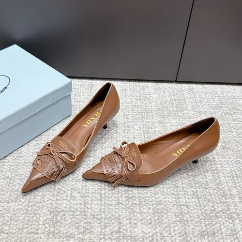 Prada High-heeled Shoes For Women #1453592 $108.00 USD, Wholesale Replica Prada High-heeled Shoes