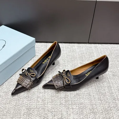 Prada High-heeled Shoes For Women #1453593 $108.00 USD, Wholesale Replica Prada High-heeled Shoes