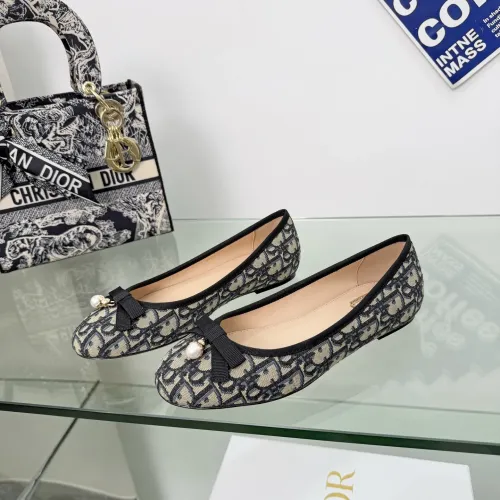 Christian Dior Flat Shoes For Women #1453692 $88.00 USD, Wholesale Replica Christian Dior Flat Shoes
