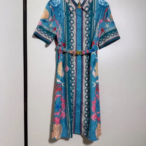 Versace Dresses Short Sleeved For Women #1454443 $92.00 USD, Wholesale Replica Versace Dresses