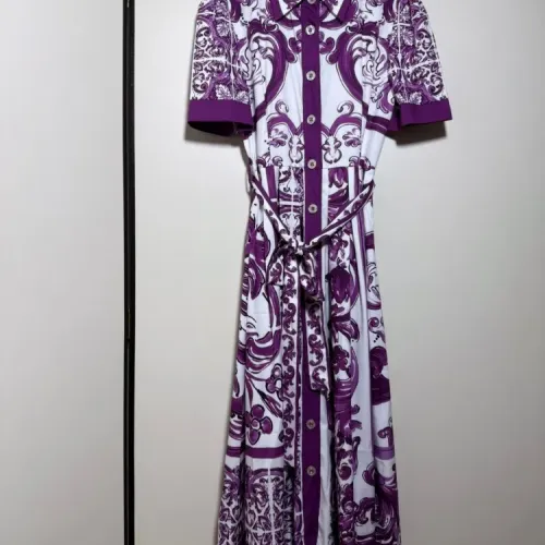 Dolce &amp; Gabbana Dresses Short Sleeved For Women #1454470 $105.00 USD, Wholesale Replica Dolce &amp; Gabbana Dresses