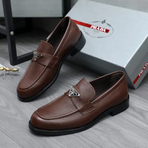 Prada Leather Shoes For Men #1454617 $88.00 USD, Wholesale Replica Prada Leather Shoes