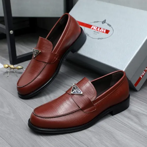 Prada Leather Shoes For Men #1454621 $88.00 USD, Wholesale Replica Prada Leather Shoes
