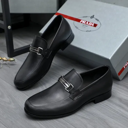 Prada Leather Shoes For Men #1454711 $96.00 USD, Wholesale Replica Prada Leather Shoes