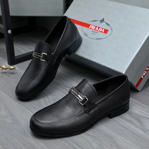Prada Leather Shoes For Men #1454712 $96.00 USD, Wholesale Replica Prada Leather Shoes