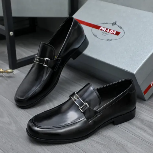 Prada Leather Shoes For Men #1454713 $96.00 USD, Wholesale Replica Prada Leather Shoes