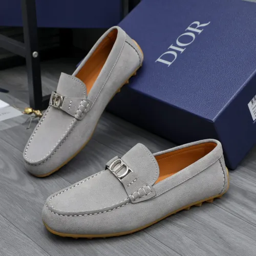 Christian Dior Leather Shoes For Men #1455018 $98.00 USD, Wholesale Replica Christian Dior Leather Shoes