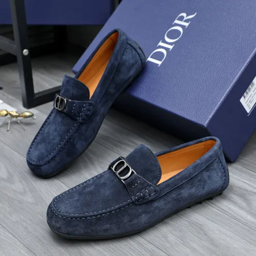 Christian Dior Leather Shoes For Men #1455021 $98.00 USD, Wholesale Replica Christian Dior Leather Shoes