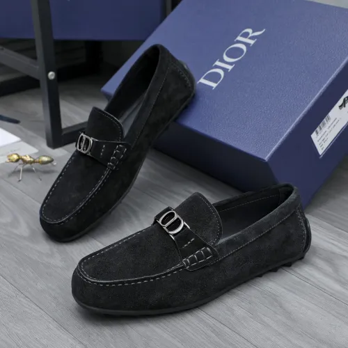 Christian Dior Leather Shoes For Men #1455022 $98.00 USD, Wholesale Replica Christian Dior Leather Shoes